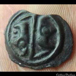 Série 968 DT 3262 var Potin OYINDIA ( dégénéré ) à la tête janiforme ou " tête bêche "
