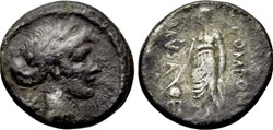 Q. POMPONIUS MUSA. Denarius (56 BC). Rome.