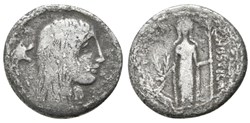 HOSTILIA (48 BC) Lucius Hostilius Saserna Denarius, Rome, 18mm, 3.66g. Degree of rarity: R1