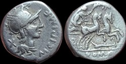 M CIPIiu mf (115-114 BC) Mint: Rome Denarius, 18mm, axis: 9 o'clock., 3.8)95g.
