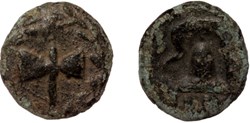 Macedonia, AE11 quarter unit, ca 323-317 BC. 1.22 gr.
