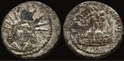 L. Mussidius Longus 42 BC. Rome Foureé Denarius AR16mm., 3,02g.
