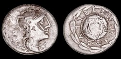 Caecilia Denarius. AR. Rome. (125 BCE).