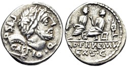 Q. Servilius Caepio, 100 BC. Denarius (Silver, 19.5 mm, 3.87 g, 11 h), Rome.