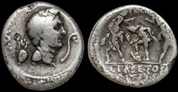 Sextus Pompeius. Denarius, Sicily circa 42-40, AR 19.6 mm, 3.19 g.