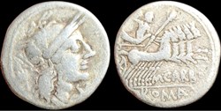 M Papirius Carbo Jupiter Denarius 122 BC. Rome mint