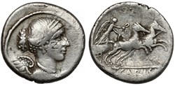 T. Carisius  (46 BC) AR Denarius