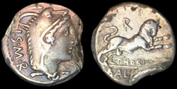 L. Thorius Balbus, Denarius, Rome, 105 BCE AR