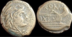 Anonymous issue Quadrans 91 BCE, Æ