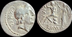 L. Caecilius Metellus. 96 BC. AR Denarius