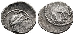 . Caecilius Metellus Pius Scipio Denarius, 19mm 3.74g. (h). Africa, 47-46 BC.