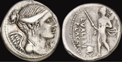 L. Valerius, Flacci Denarius 108 or 107,