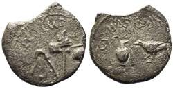 Mark Antony and Lepidus, military mint in Transalpine Gaul, May-Summer 43 BC. AR Quinarius (13mm, 1.