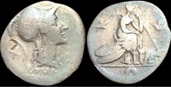 Anonymous AR Denarius. Rome, 115-114 BC.