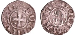 Crusader States, Latin Kingdom of Jerusalem, Amalric I (Amaury) 1163-1164 AD Silver Denier