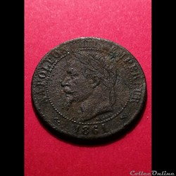 2 centimes - Napoléon III 1861