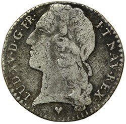 1/10 d' Écu au bandeau 1741 BB Louis XV