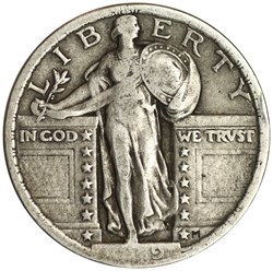 Quarter dollar liberty 1919