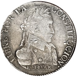 8 SOLS 1831 Bolivie République "Bolivard". AR5F-0039