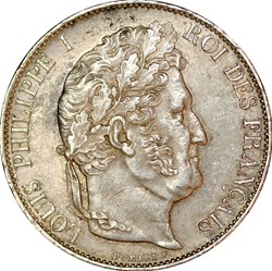 5 FRANCS Louis Philippe 1847 A (AR5F-0004-C)