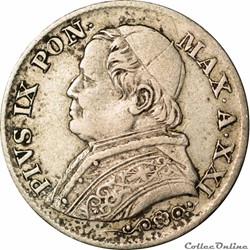 Vatican -5 Soldi 1866 - XXI - "G312"