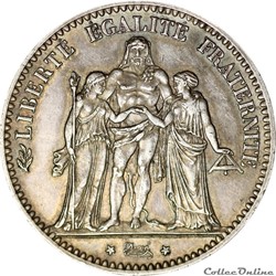 5 FRANCS HERCULE 1876 A _ AR5F-0029