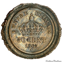 Faux - 50 centimes 1865 A (AR050-003)
