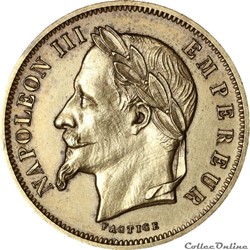 OR20F-026 _ 50 francs Napoléon III 1862 - FACTICE "Le Tricheur”