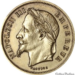 50 francs Napoléon III, tête laurée, FACTICE pour le Film “Le