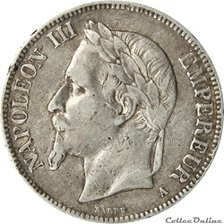 5 FRANCS NAPOLEON III 1868 A _ AR5F-0019