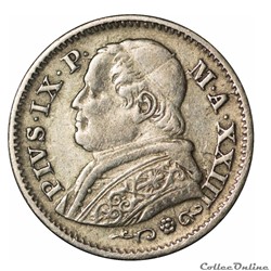 Vatican -10 Soldi 1868 - XXIII - "G-309"bis