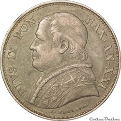 Vatican - 2 1/2 Lire 1867 R (DIV-003)