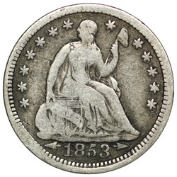 Half Dime 1853 Seated Liberty