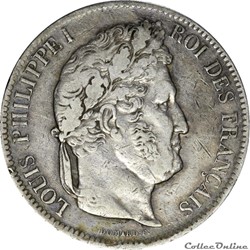 5 FRANCS Louis Philippe 1841 W _ AR5F-0004