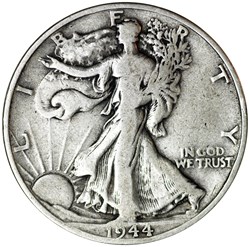 Half dollar 1944 D, Liberty Walking