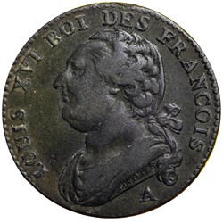 12 Deniers 1792 A  Louis XVI