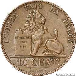 Belgique 10 Centimes 1847/37