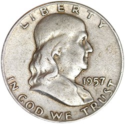 Half dollar 1957 D Franklin