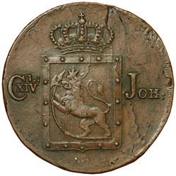NORVEGE 2 skilling species 1825