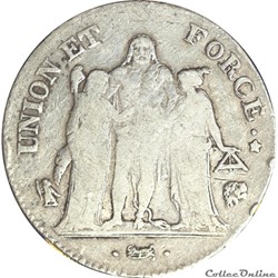 5 francs Union et Force L' AN7 - Bayonne - AR5F-0023