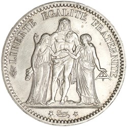 5 FRANCS HERCULE 1873 A _ AR5F-0026