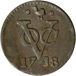 Duit VOC 1748 Fauté DIV-019