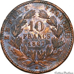 10 Francs 1864 BB (OR10F-068)