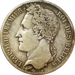 5 Francs 1847 Léopold Premier - AR5F-0041