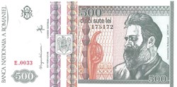 500 lei 1992 Pick 101b Roumanie / 1.25-3.50