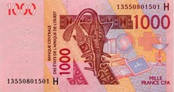 1.000 Francs Cfa 2003 Pick 615Hs BCEAO Niger