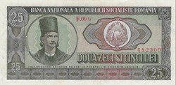 25 lei 1966 Pick 95a Roumanie / 3-7.5