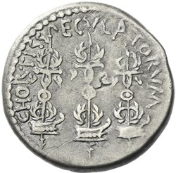 Marcus Antonius AR Denarius, [CHO]RTIS • SPECVLATORVM