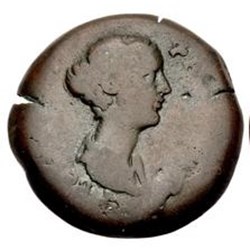 Æ Drachma - Faustina junior, wife of Marcus Aurelius - Griffin, as Nemesis