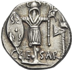 Iulius Caesar AR Denarius - Apollonia